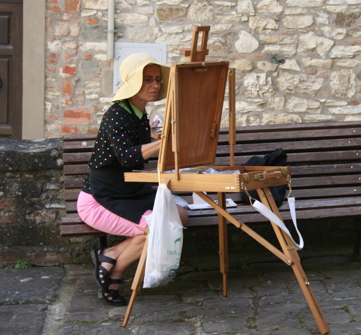 Isabelle Griesmyer Plein Air paionting in Tuscany