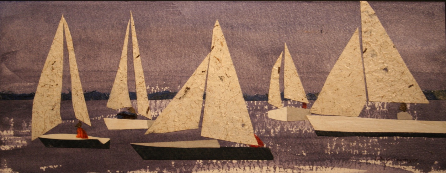 Fair Winds - Original collage painting by Isabelle