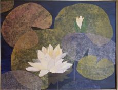 Lilypond - Original collage painting by Isabelle Griesmyer