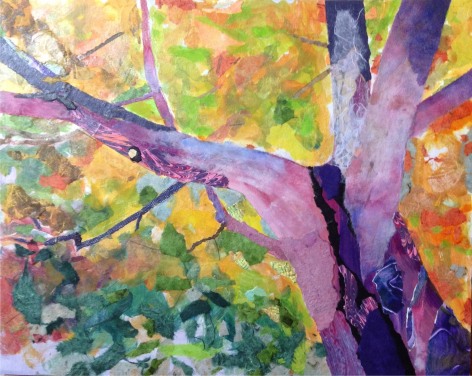 Tree - Original collage painting by Isabelle Griesmyer