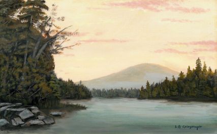 Big Moose Lake - Original oil painting by Isabelle Griesmyer
