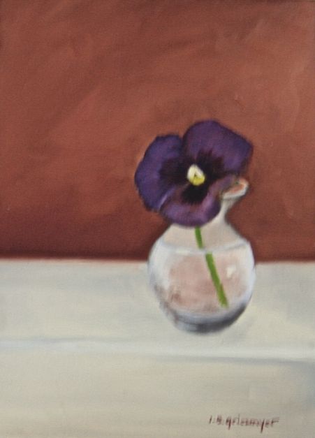 Pansy - Original oil painting by Isabelle Griesmyer