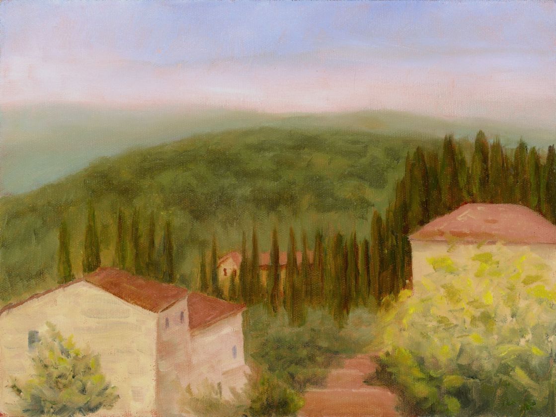 Vagliagli - Original oil painting by Isabelle Griesmyer