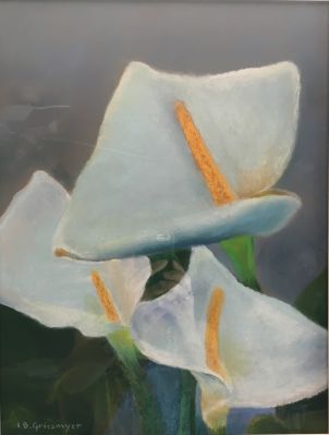 Calla Lilly 2 - Original pastel painting by Isabelle Griesmyer