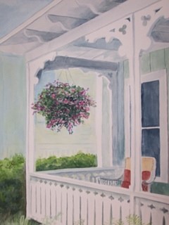 Chautauqua Cottage - Original watercolor painting by Isabelle Griesmyer