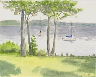 Chautauqua Lake - Original watercolor painting by Isabelle Griesmyer